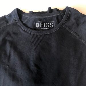 Figs men’s black long sleeve underscrub top